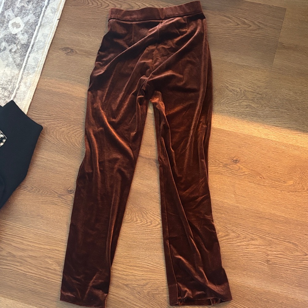Zara Brown Velvet Leggings
